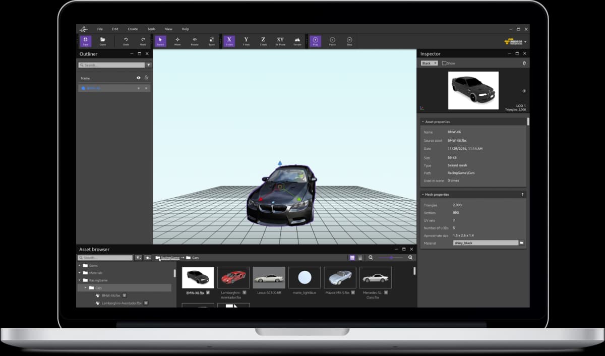Amazon Lumberyard Asset Browser